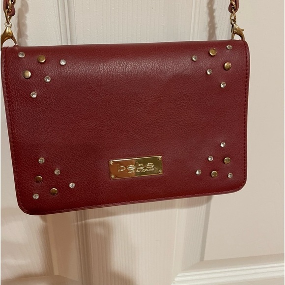BEBE Deep Burgundy Crossbody Purse. - Picture 7 of 8